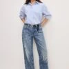 GOOD AMERICAN GOOD EASE PETITE RELAXED JEANS | INDIGO575 -GOOD AMERICAN STORE 1.241024 01 GEAP384S I575 P 0046