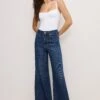 GOOD AMERICAN SOFT TECH GOOD WAIST PALAZZO JEANS | INDIGO977 -GOOD AMERICAN STORE 1.241125 26 GWPD10T I977 GWP A 0005