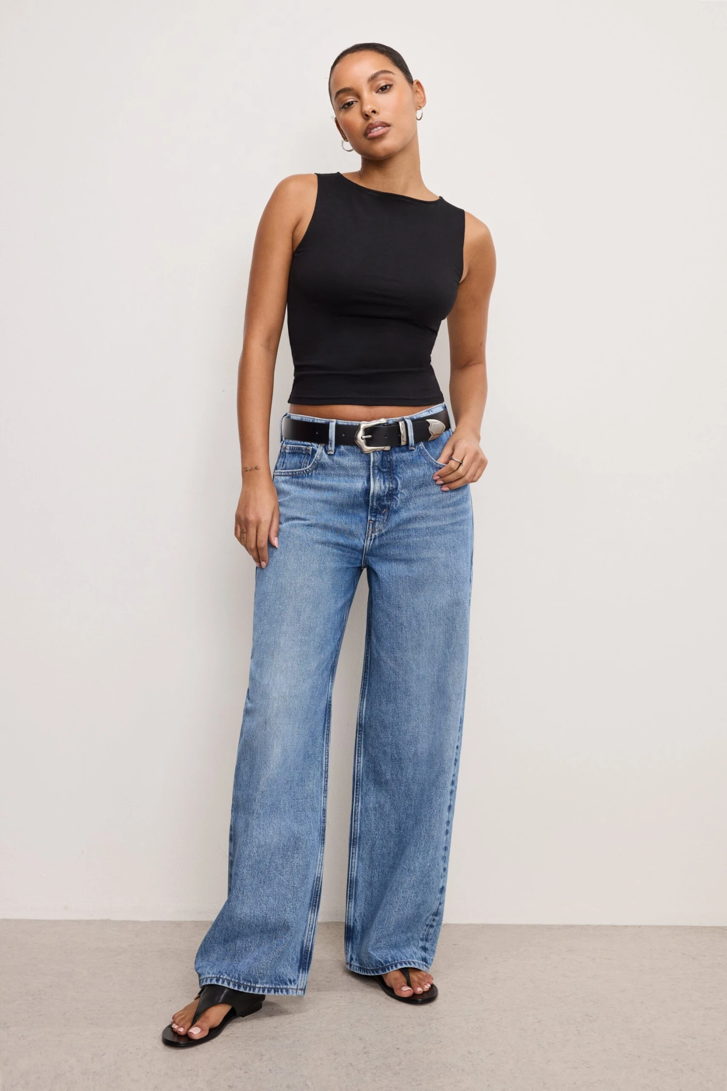 GOOD AMERICAN GOOD LOW RISE BAGGY JEANS | INDIGO893 3 GOOD AMERICAN GOOD LOW RISE BAGGY JEANS | INDIGO893