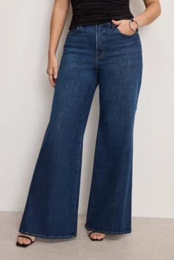 GOOD AMERICAN SOFT TECH GOOD WAIST PALAZZO JEANS | INDIGO977 -GOOD AMERICAN STORE 10.241210 20 GWPD10T I977 GWP B 0351