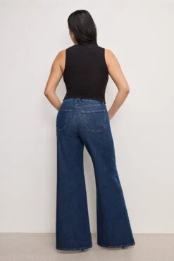 GOOD AMERICAN SOFT TECH GOOD WAIST PALAZZO JEANS | INDIGO977 -GOOD AMERICAN STORE 11.241210 20 GWPD10T I977 GWP B 0419