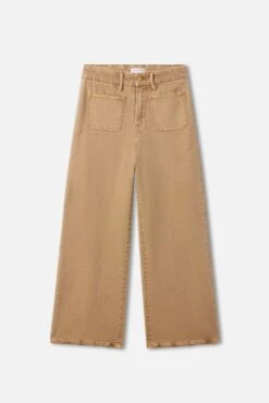GOOD AMERICAN PALAZZO CROPPED PANTS | GOOD KHAKI001