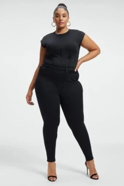 GOOD AMERICAN POWER STRETCH PULL-ON SKINNY JEANS | BLACK001 -GOOD AMERICAN STORE 220825 026 GLV478BT K001 H22 C 0015