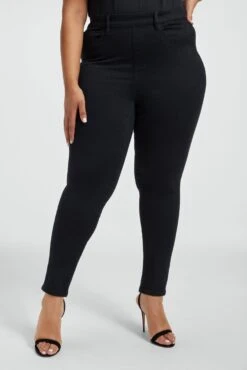 GOOD AMERICAN POWER STRETCH PULL-ON SKINNY JEANS | BLACK001 -GOOD AMERICAN STORE 220825 026 GLV478BT K001 H22 C 0022