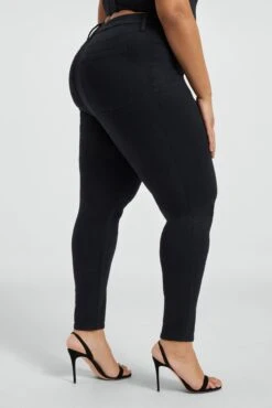 GOOD AMERICAN POWER STRETCH PULL-ON SKINNY JEANS | BLACK001 -GOOD AMERICAN STORE 220825 026 GLV478BT K001 H22 C 0044