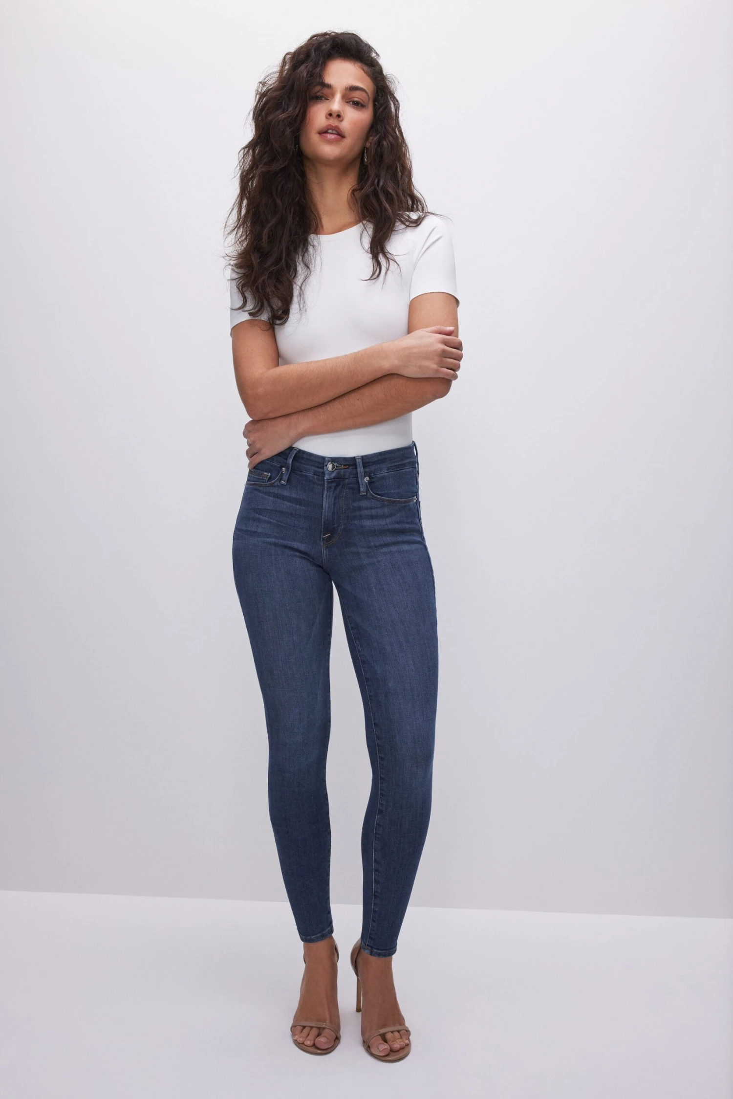 GOOD AMERICAN GOOD LEGS SKINNY JEANS | BLUE004 3 GOOD AMERICAN GOOD LEGS SKINNY JEANS | BLUE004