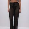 MESH WIDE PANTS | BLACK001