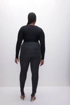 GOOD LEGS SKINNY | BLACK184 -GOOD AMERICAN STORE 230330 10 GLRH419CET K184 SU23 C 0064