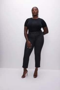 GOOD AMERICAN GOOD LEGS STRAIGHT JEANS | BLACK184 -GOOD AMERICAN STORE 230330 11 GS419TCET K184 SU23 C 0009