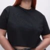 COTTON CROPPED TEE | BLACK001 2 COTTON CROPPED TEE | BLACK001 -GOOD AMERICAN STORE 230404 23 GT0276V K001 SUM23 C 0026