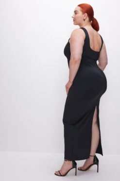 GOOD AMERICAN SCUBA MODERN TANK MAXI DRESS | BLACK001 -GOOD AMERICAN STORE 230413 36 GDK0180 K001 SUM23 C 0032