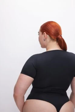 GOOD AMERICAN SCUBA SQUARE NECK BODYSUIT | BLACK001 -GOOD AMERICAN STORE 230428 35 GB0538 K001 SUM23 C 0070