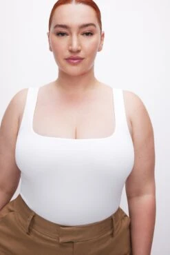 GOOD AMERICAN SCUBA MODERN TANK BODYSUIT | WHITE001 -GOOD AMERICAN STORE 230614 01 GB0375 W001 FALL23 C 0015