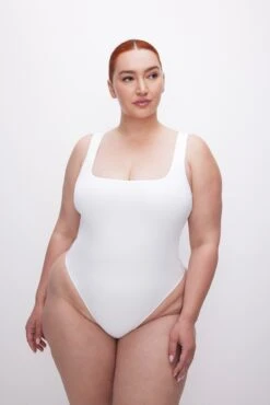 GOOD AMERICAN SCUBA MODERN TANK BODYSUIT | WHITE001 -GOOD AMERICAN STORE 230614 01 GB0375 W001 FALL23 C 0035