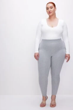 GOOD AMERICAN SCUBA SCOOP NECK BODYSUIT | WHITE001 -GOOD AMERICAN STORE 230614 10 GB0545 W001 FALL23 C 0013