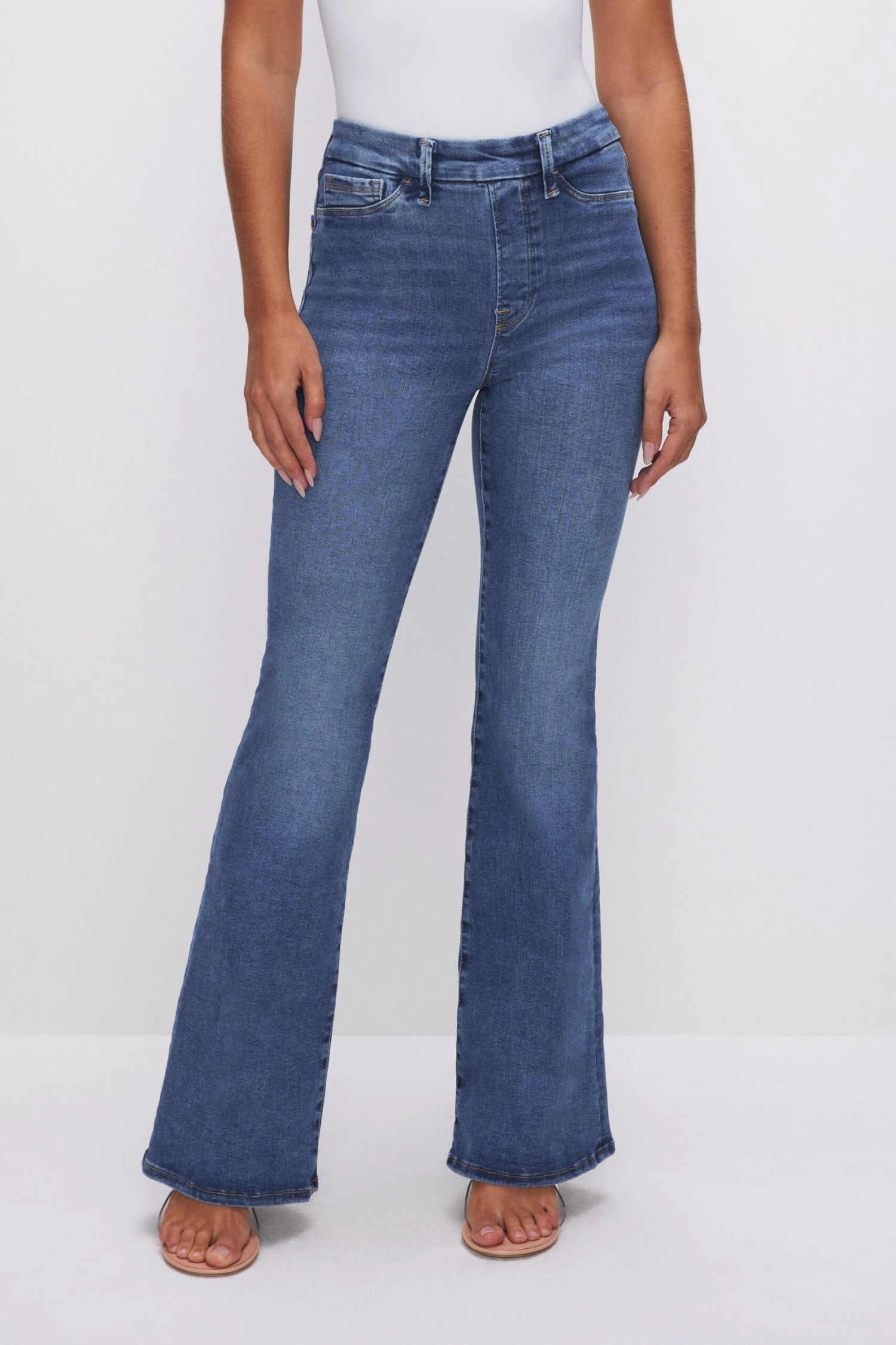 GOOD AMERICAN POWER STRETCH PULL-ON FLARE JEANS | INDIGO490 5 GOOD AMERICAN POWER STRETCH PULL-ON FLARE JEANS | INDIGO490 - Image 3