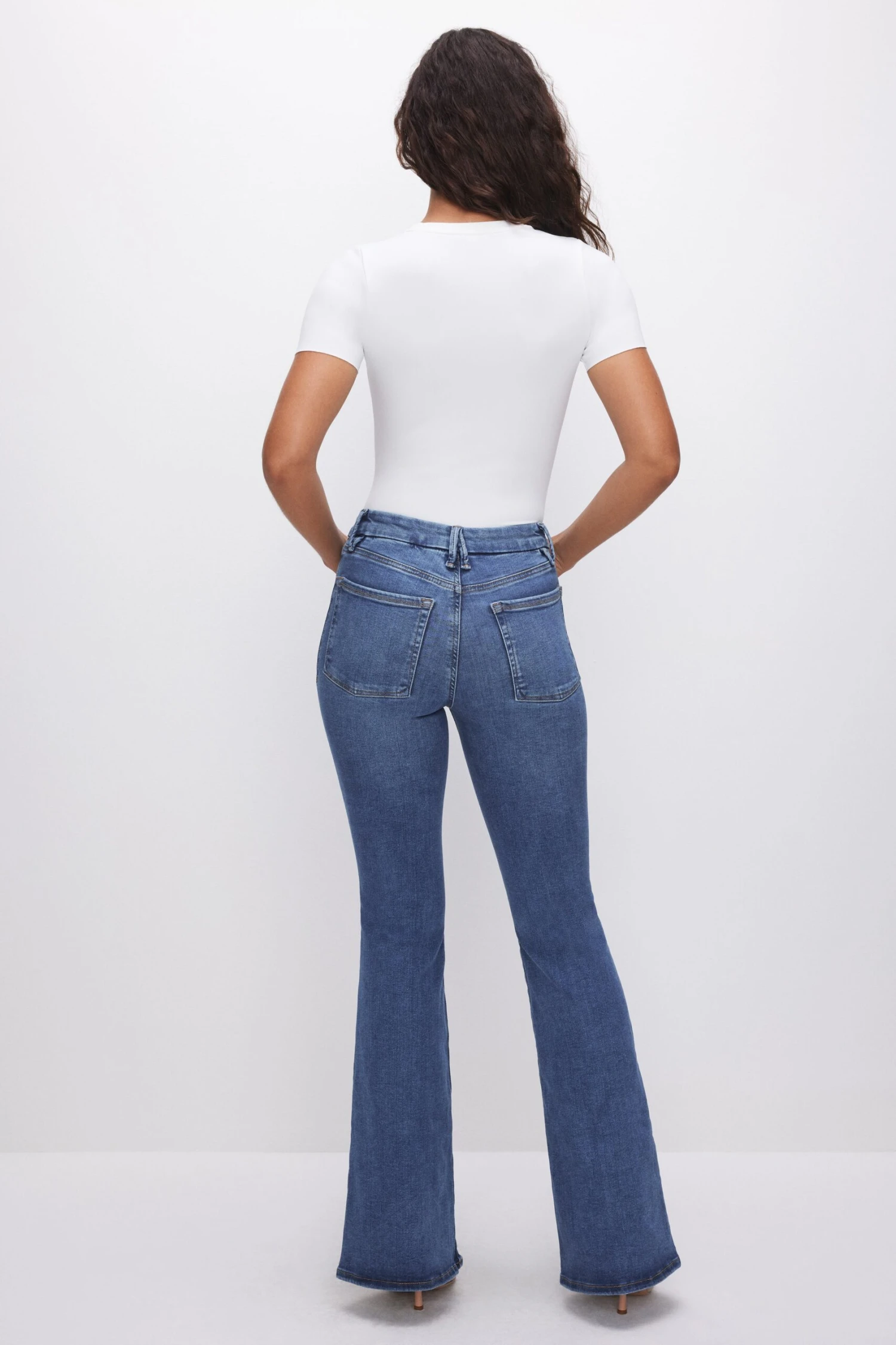 GOOD AMERICAN POWER STRETCH PULL-ON FLARE JEANS | INDIGO490 6 GOOD AMERICAN POWER STRETCH PULL-ON FLARE JEANS | INDIGO490 - Image 4