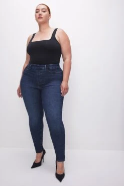 GOOD AMERICAN POWER STRETCH PULL-ON SKINNY JEANS | INDIGO491 -GOOD AMERICAN STORE 230629 06 GLV478TE I491 FALL23 C 0013