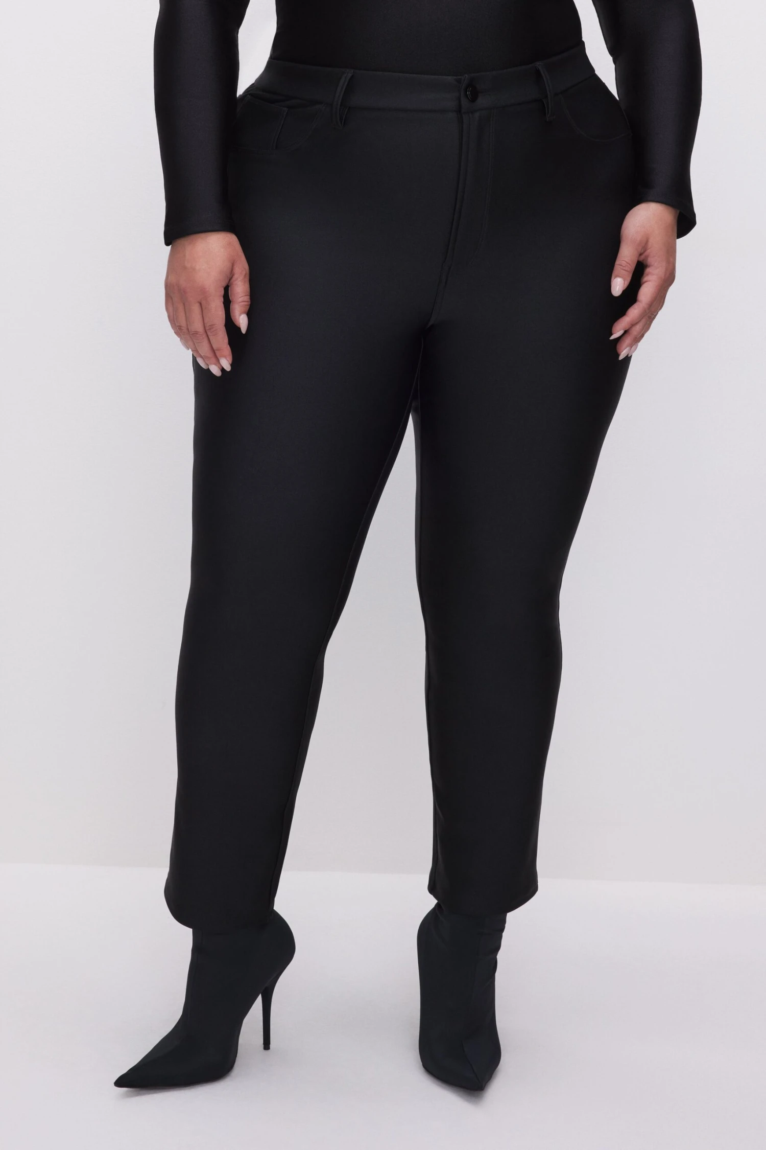 COMPRESSION SHINE STRAIGHT PANTS | BLACK001 9 COMPRESSION SHINE STRAIGHT PANTS | BLACK001 - Image 7