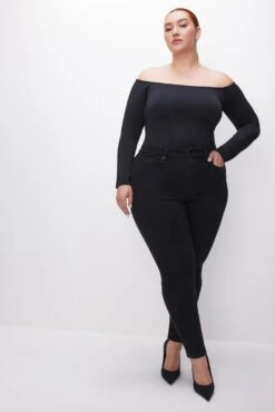 GOOD AMERICAN ALWAYS FITS GOOD LEGS SKINNY JEANS | BLACK165 -GOOD AMERICAN STORE 230717 29 GLAF478BAT K165 FALL23 C 0009