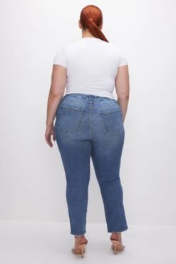 GOOD AMERICAN ALWAYS FITS GOOD LEGS STRAIGHT JEANS | INDIGO316 34 GOOD AMERICAN ALWAYS FITS GOOD LEGS STRAIGHT JEANS | INDIGO316 -GOOD AMERICAN STORE 230717 30 GLAF478AT I316 FALL23 C 0053