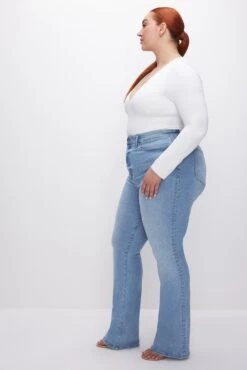 GOOD AMERICAN ALWAYS FITS GOOD CLASSIC BOOTCUT JEANS | INDIGO448 19 GOOD AMERICAN ALWAYS FITS GOOD CLASSIC BOOTCUT JEANS | INDIGO448 -GOOD AMERICAN STORE 230717 31 GCLBAF478T I448 FALL23 C 0060