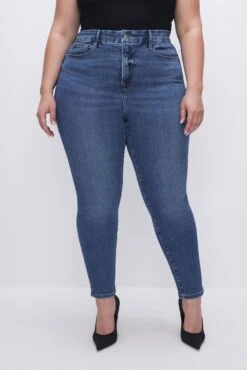 GOOD AMERICAN GOOD WAIST SKINNY COMPRESSION JEANS | INDIGO312 -GOOD AMERICAN STORE 230823 33 GW014TP I312 FALL23 C 0018 d1187bda 1532 438e ab1c bebbead4d516