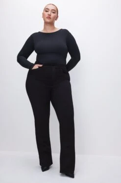 GOOD AMERICAN GOOD CLASSIC BOOTCUT JEANS | BLACK001 -GOOD AMERICAN STORE 230913 21 GCB47SBTE K001 HOL23 C 0038