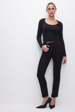 GOOD AMERICAN NEVER FADES GOOD LEGS STRAIGHT JEANS | BLACK001 17 GOOD AMERICAN NEVER FADES GOOD LEGS STRAIGHT JEANS | BLACK001 -GOOD AMERICAN STORE 230926 25 GLSE47SBTE K001 HOL23 A 2508 0ba65e9b 42d2 4828 b987 8eda32b45ef3