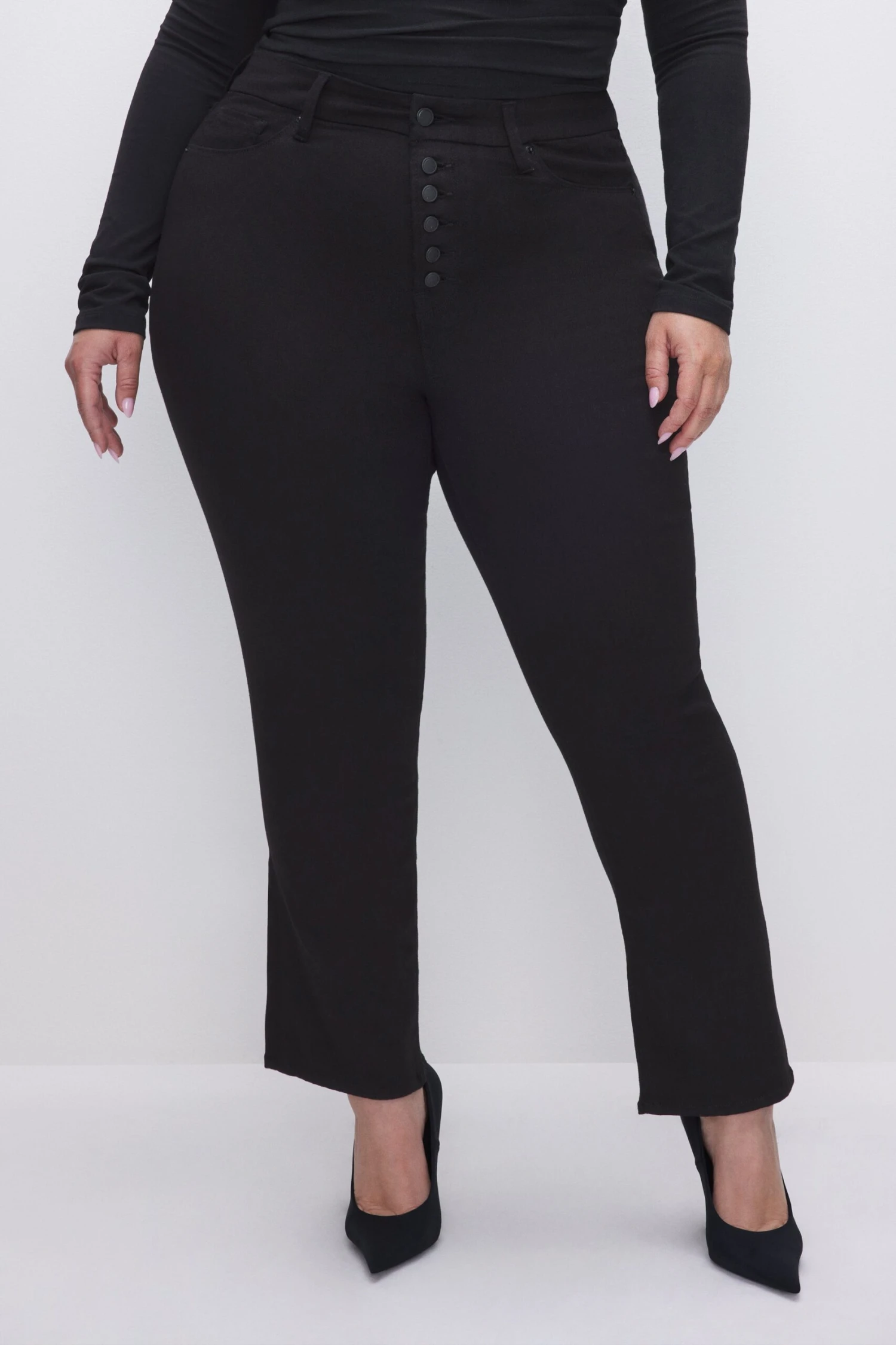 GOOD AMERICAN NEVER FADES GOOD LEGS STRAIGHT JEANS | BLACK001 4 GOOD AMERICAN NEVER FADES GOOD LEGS STRAIGHT JEANS | BLACK001 - Image 2