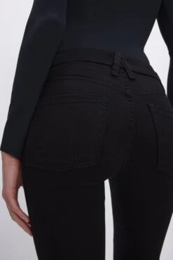 GOOD AMERICAN GOOD LEGS FLARE NEVER FADE JEANS | BLACK001 -GOOD AMERICAN STORE 231010 20 GLF47SBTE K001 HOL23 A 0071