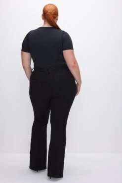 GOOD AMERICAN GOOD LEGS FLARE NEVER FADE JEANS | BLACK001 -GOOD AMERICAN STORE 231011 24 GLF47SBTE K001 HOL23 C 0069