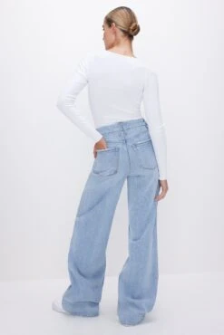 GOOD AMERICAN GOOD SKATE WIDE LEG JEANS | INDIGO634 15 GOOD AMERICAN GOOD SKATE WIDE LEG JEANS | INDIGO634 -GOOD AMERICAN STORE 231106 36 GSKT802T I634 SP24 A 0059