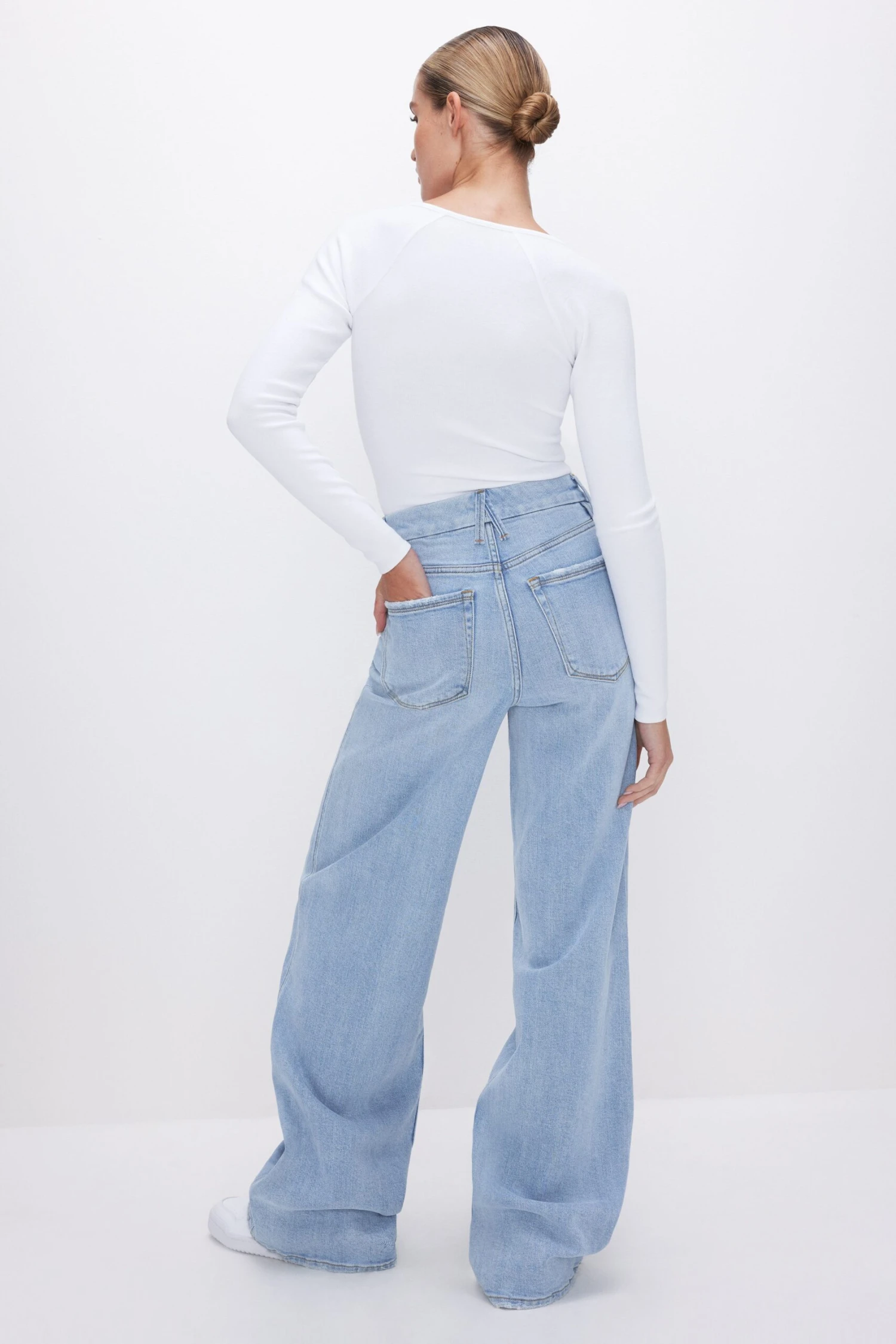 GOOD AMERICAN GOOD SKATE WIDE LEG JEANS | INDIGO634 5 GOOD AMERICAN GOOD SKATE WIDE LEG JEANS | INDIGO634 - Image 3