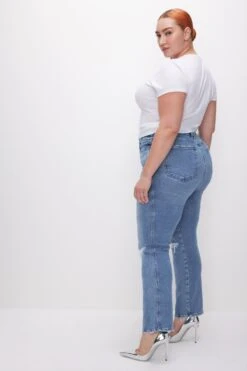 GOOD CURVE STRAIGHT JEANS | INDIGO628 -GOOD AMERICAN STORE 231107 31 GCST960T I628 SP24 C 0050