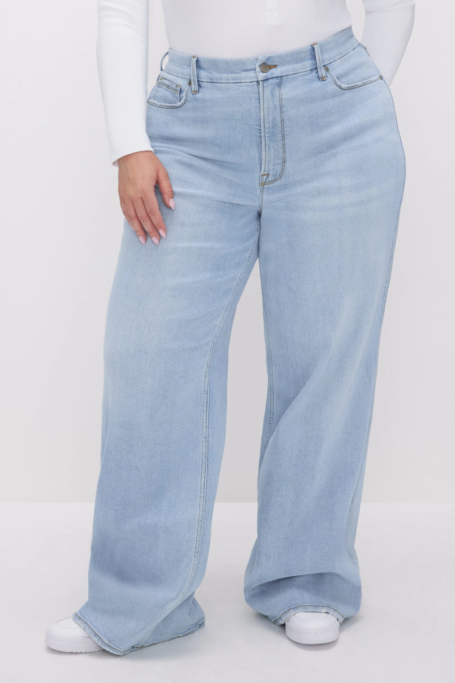 GOOD AMERICAN GOOD SKATE WIDE LEG JEANS | INDIGO634 10 GOOD AMERICAN GOOD SKATE WIDE LEG JEANS | INDIGO634 - Image 8