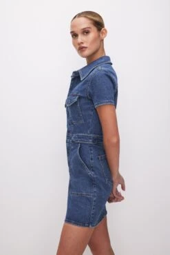 FIT FOR SUCCESS MINI DRESS | INDIGO594 -GOOD AMERICAN STORE 231114 17 GFFSMI478 I594 SP24 A 0093