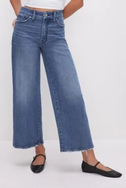 GOOD AMERICAN GOOD WAIST CROPPED PALAZZO JEANS | INDIGO338 14 GOOD AMERICAN GOOD WAIST CROPPED PALAZZO JEANS | INDIGO338 -GOOD AMERICAN STORE 231114 29 GWPC802T I338 SP24 A 0022