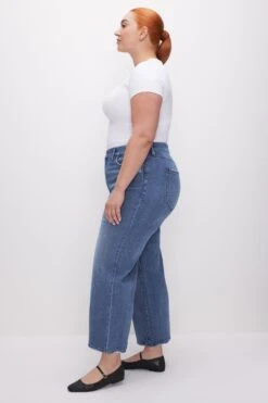 GOOD AMERICAN GOOD WAIST CROPPED PALAZZO JEANS | INDIGO338 17 GOOD AMERICAN GOOD WAIST CROPPED PALAZZO JEANS | INDIGO338 -GOOD AMERICAN STORE 231115 15 GWPC802T I338 SP24 C 0032