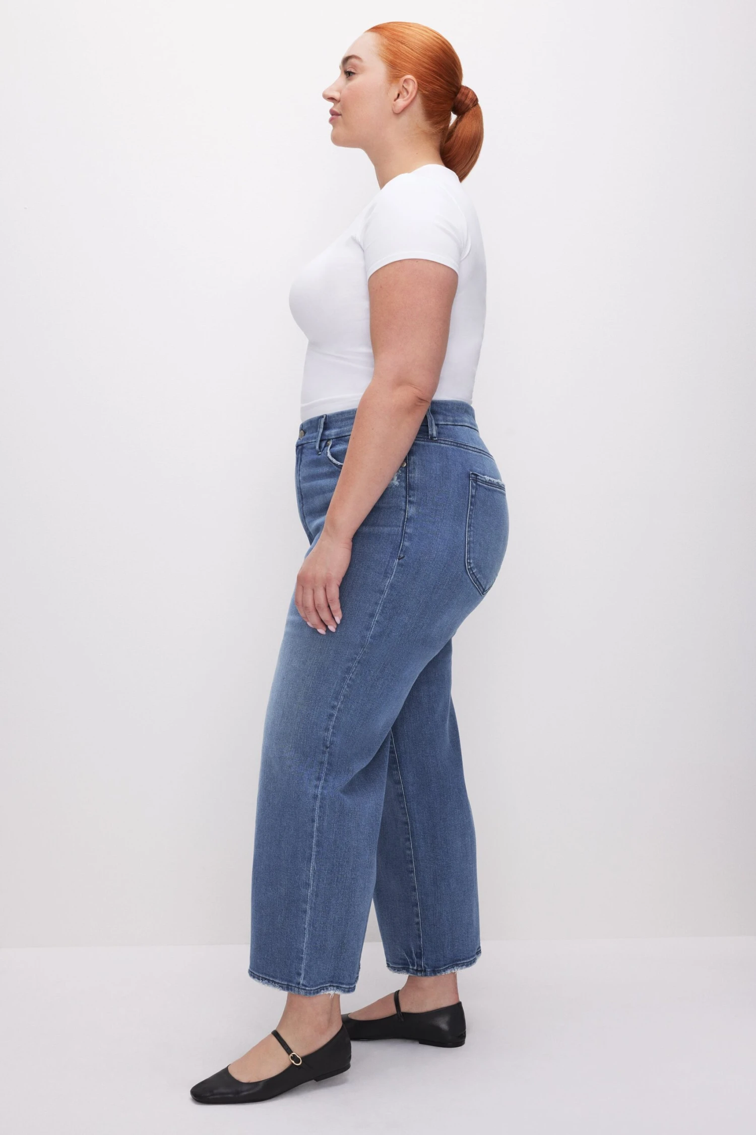 GOOD AMERICAN GOOD WAIST CROPPED PALAZZO JEANS | INDIGO338 8 GOOD AMERICAN GOOD WAIST CROPPED PALAZZO JEANS | INDIGO338 - Image 6