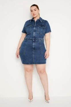 FIT FOR SUCCESS MINI DRESS | INDIGO594 -GOOD AMERICAN STORE 240522 34 GFFSMI478 I594 SUM24 C 0005