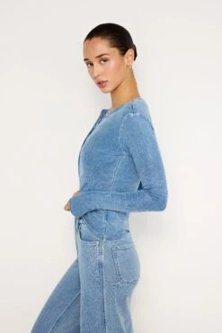 GOOD AMERICAN JEANIUS FITTED HENLEY | INDIGO586 -GOOD AMERICAN STORE 240625 34 GT0369VN I586 FALL24 A 0048