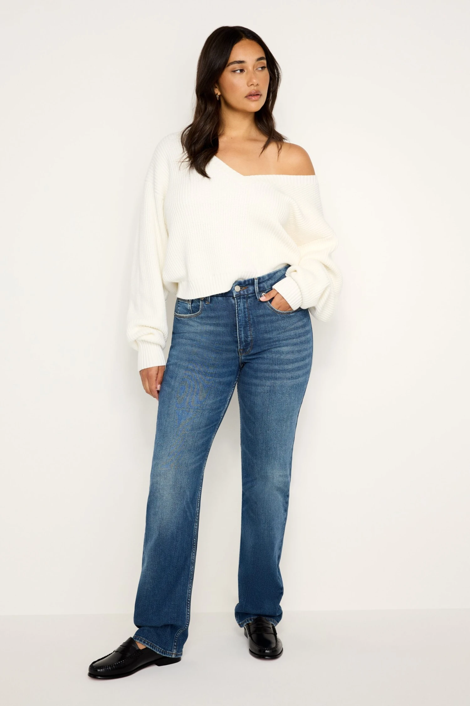 GOOD AMERICAN GOOD ICON STRAIGHT JEANS | INDIGO605 12 GOOD AMERICAN GOOD ICON STRAIGHT JEANS | INDIGO605 - Image 10