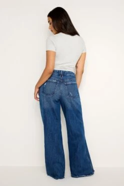 GOOD AMERICAN GOOD SKATE WIDE LEG JEANS | INDIGO713 -GOOD AMERICAN STORE 240801 17 GSKT062T I713 FALL24 B 0090