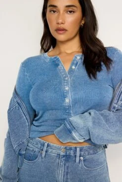 GOOD AMERICAN JEANIUS FITTED HENLEY | INDIGO586 -GOOD AMERICAN STORE 240801 27 GT0369VN I586 FALL24 B 0096