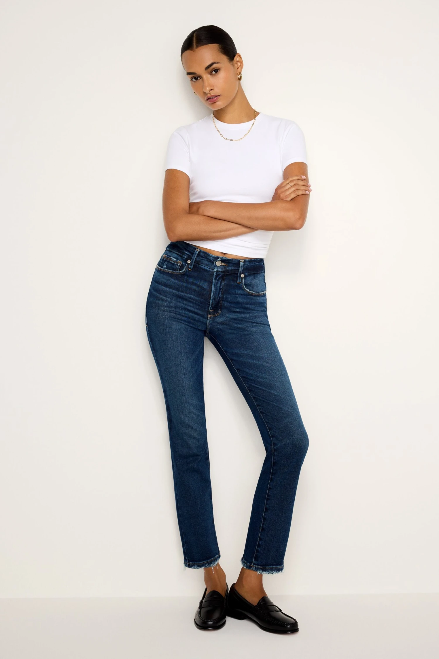 GOOD AMERICAN SOFT-TECH GOOD LEGS STRAIGHT JEANS | INDIGO511 5 GOOD AMERICAN SOFT-TECH GOOD LEGS STRAIGHT JEANS | INDIGO511 - Image 3