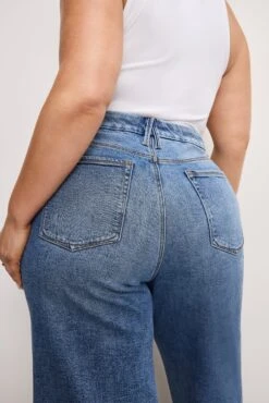 GOOD AMERICAN GOOD SKATE WIDE CROPPED JEANS | INDIGO978 -GOOD AMERICAN STORE 241206 04 GSKAC802T I978 C 0183