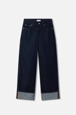 GOOD AMERICAN GOOD LOW RISE BAGGY CUFFED JEANS | INDIGO1006