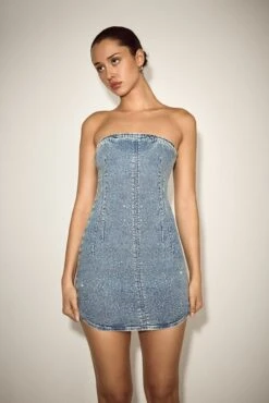 GOOD AMERICAN CRYSTAL STRAPLESS MINI DRESS | INDIGO1097 -GOOD AMERICAN STORE 250103 34 0060