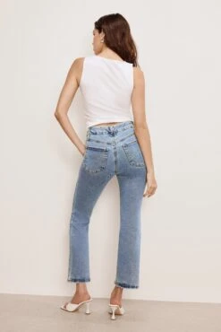 GOOD AMERICAN GOOD LEGS CROP MINI BOOT JEANS | BLUE670 -GOOD AMERICAN STORE 250129 01 GLCB160TEE B670 GLCMB A 0181